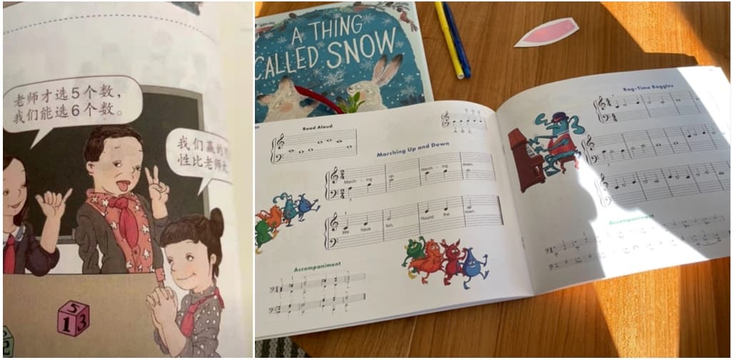 劣质教材中的图文信息和想像的比重